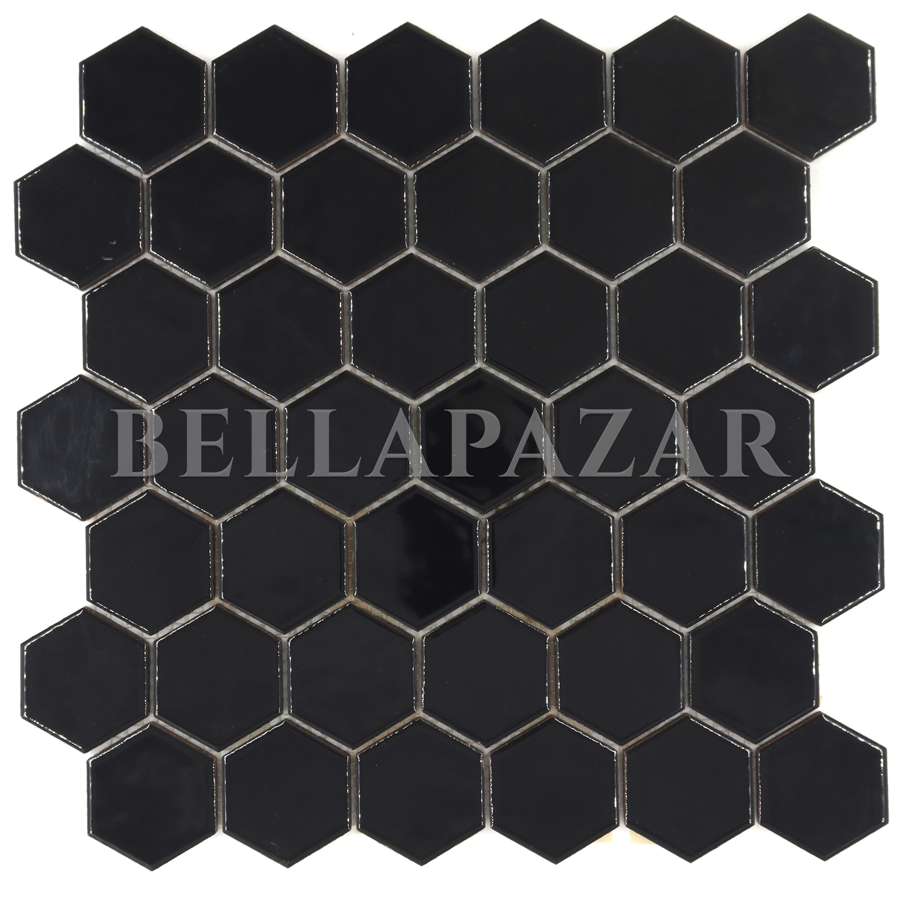 5'lik Hexagon — Parlak Siyah